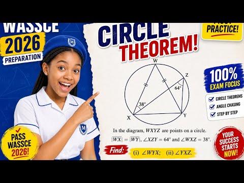 Can you solve this circle Geometry question? #wassce