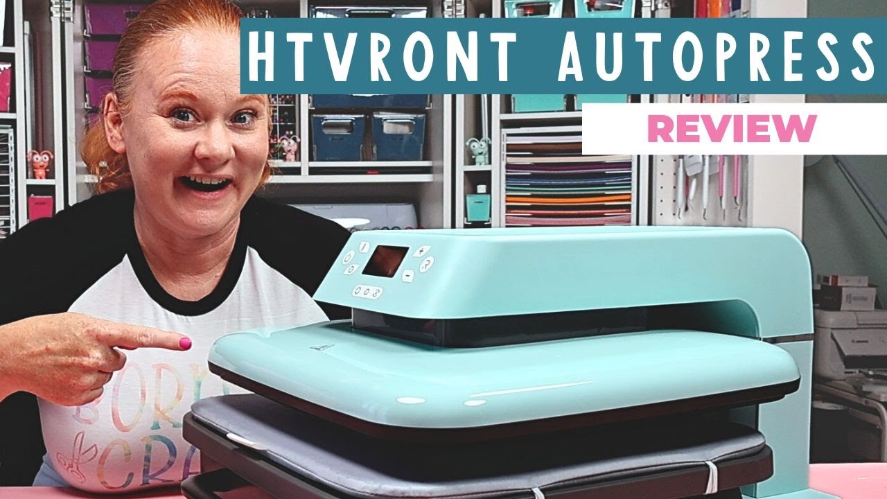 An honest review of the HTVRont auto heat press vs the Cricut auto
