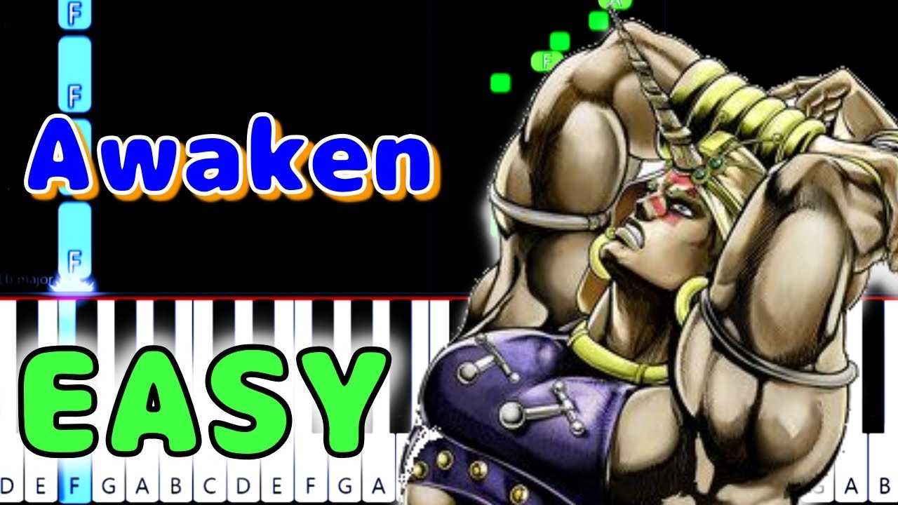 Awake Pillar Men Theme From Jojo S Bizarre Adventure Easy Piano Arrangement Synthesia By Tam - roblox my hero bizarre adventures tutorial