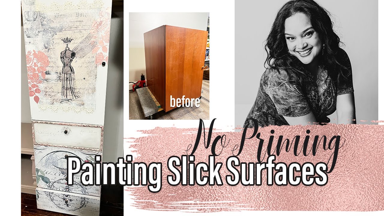 Painting Slick Surfaces Without Priming Upcycled Furniture IkeaType Furniture Painting