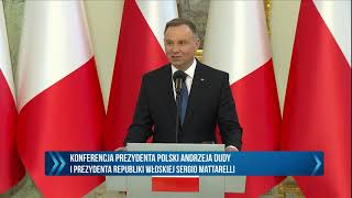 A. Duda I Prezydent Włoch Wspólnie Zabiegamy O To, Aby Ukraina Stała Się Częścią Unii Europejskiej