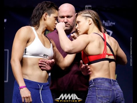 UFC 207 Weigh-Ins: Amanda Nunes vs. Ronda Rousey Staredown