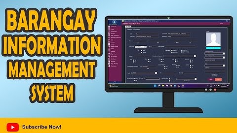 Barangay Information Management System v 4.1 using vb net