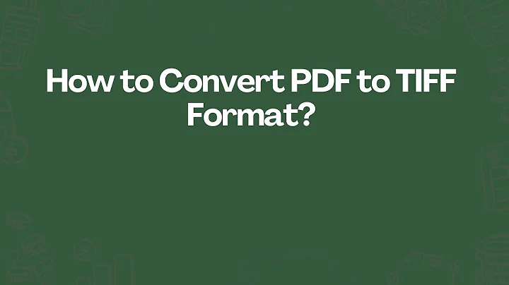 How to Convert PDF to TIFF Format?
