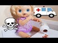 BABY ALIVE Emily Goes To Hospital Because She Snuck Into The Medicine!