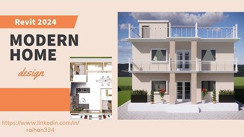 Modern Duplex House Design Tour | Revit 2024 & Enscape Rendering | Step-by-Step Exterior Walkthrough