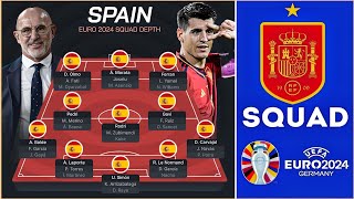 SPAIN EURO 2024 SQUAD Depth & Best Starting Lineup