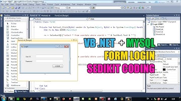 Membuat Form Login di VB .Net Database MySQL dengan Module (Sedikit Coding)