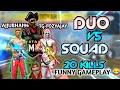 #AJJU BHAI & TG-FOZYAJAY duo vs squad funny gameplay with 20kills