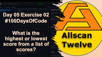 #100DaysOfCoding - What is the min/max value in a list - Python Code - Day 5 Challenge #2