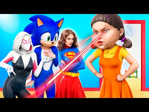 Squid Game'e Gizlice Girmek: Sezon 3 / Sahte Süper Kahramanlar vs Gerçek Süper Kahramanlar!