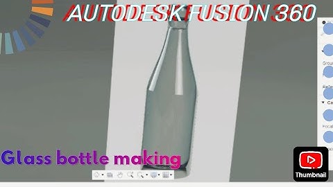 How to create a bottle in fusion 360 |fusion video | 3D model.