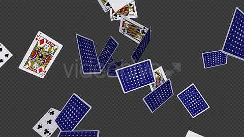 Poker Cards - Flying Around - Vertical Cycle