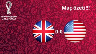 2022 Dünya Kupası | İngiltere 0-0 ABD maç özeti!!!