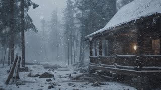Snowstorm Serenity for Sleep & Study | Cold Wind Ambience & Snowfall Sound Effect | Blizzard Sounds