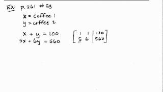 Ch.5 Word Problems Using Matrices