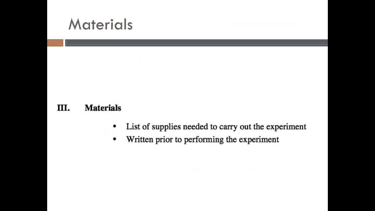 How to write a lab report YouTube