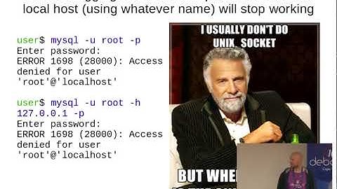 Less passwords, more security: mass administration of MariaDB servers with socket authentication