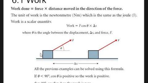 Chapter 6 Work, Energy and Power- 6.1 Work