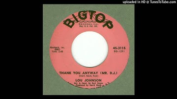 Johnson, Lou - Thank You Anyway (Mr. D.J.) - 1962
