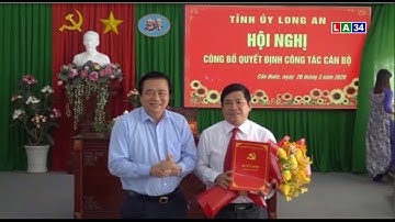 Tỉnh ủy trao quyết định công tác cán bộ | LONG AN TV