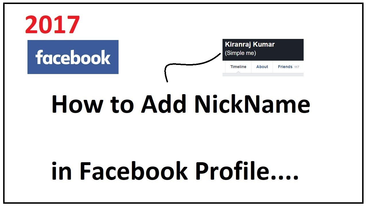 how to add nickname in facebook profile YouTube