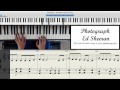 Piano tutorial  photograph by ed sheeran