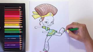 Сказочный патруль, Раскраска для детей. Как нарисовать Машу. Изучаем цвета.