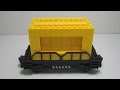 LEGO Train Container Car. MOC #2 set, cargo, tracks, railroad, railway, city,  station, steam, wagon