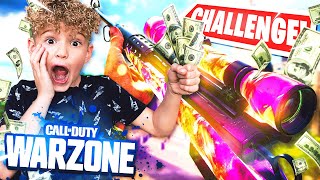 1 Kill = $100 CHALLENGE in Warzone with 7 Year Old Prodigy