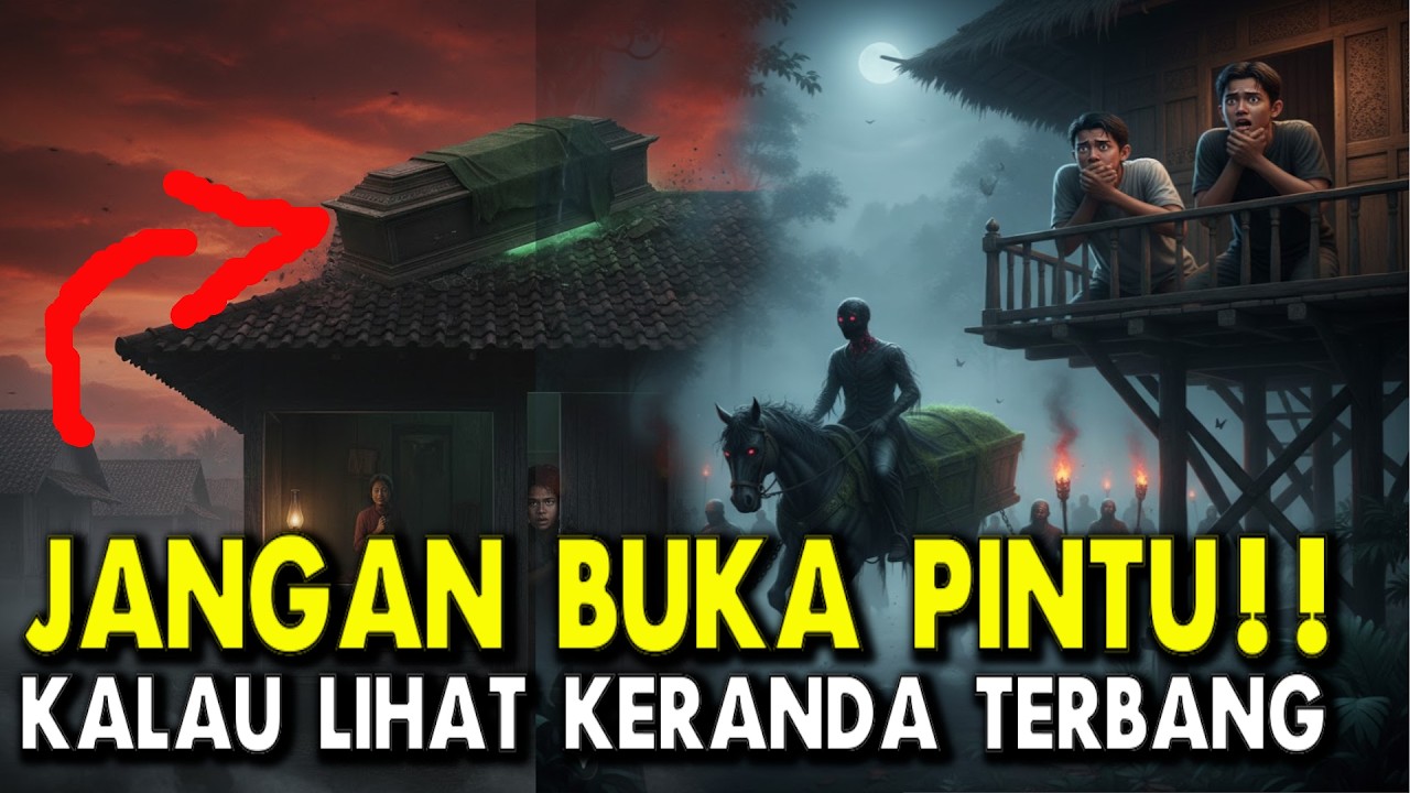 LAMPOR (KERANDA TERBANG) || JANGAN BUKA PINTU !!! KALAU LIHAT KERANDA TERBANG BEGINI AKIBATNYA