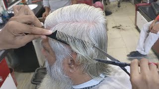 ASMR Barber/ Old Man Hair Transformation #alrayaanhairstudio