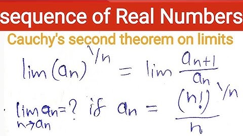 13. Cauchy second theorem on limits | sequence of Real Numbers | Real Analysis​