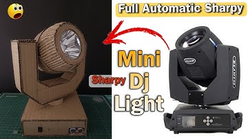 How to make mini Dj sharpy light at home using cardboard | Portable mini Dj sharpy light Homemade