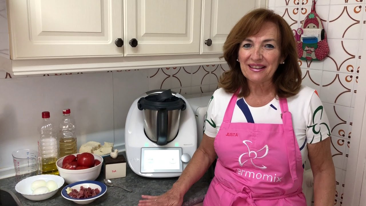 Salmorejo con Thermomix, realizado por Justa