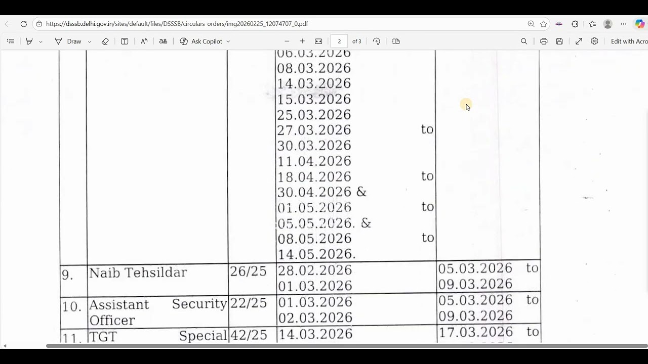 DSSSB TEACHERS, OTHER POSTS URGENT 4 NOTICES ON 25 FEB 2026