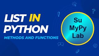 Python List Methods and Functions | Python List Manipulation | Python List Methods | SuMyPyLab