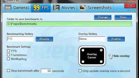 How to remove Fraps FPS counter.