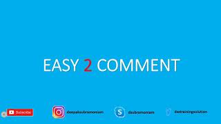 How Easy 2 Comment a statement in SQL | TAMIL | TIPS & TRICKS |SSMS