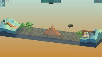 Poly Bridge Walkthrough - Snow Drift - Gentle Jump
