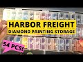 Giant 54 piece harbor freight storage for diamond painting drills  diamond art tools