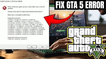 ✅ FIX ScriptHookV Critical Error in GTA 5 (May 2025 Update) | Mods Not Working? Easy Solution!