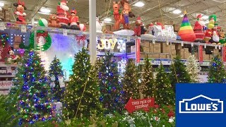 LOWE'S NEW CHRISTMAS DECORATIONS TREES DECOR SHOP WITH ME SHOPPING STORE WALK THROUGH