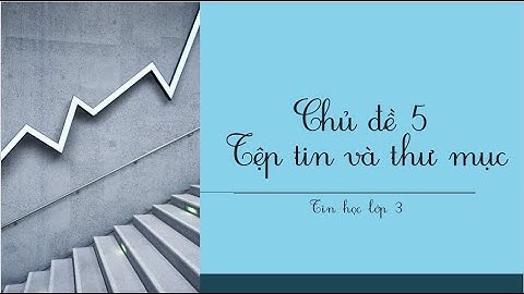 Tin học lớp 3 Chủ đề 5 Tệp tin và thư mục