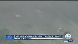 Wildfire blocked I-95 traffic at Brevard/Volusia line