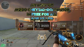 Crossfire West | *My New Record* 205 Kills! with my New Vip | M200 Cheytac-Dominator in Free for All