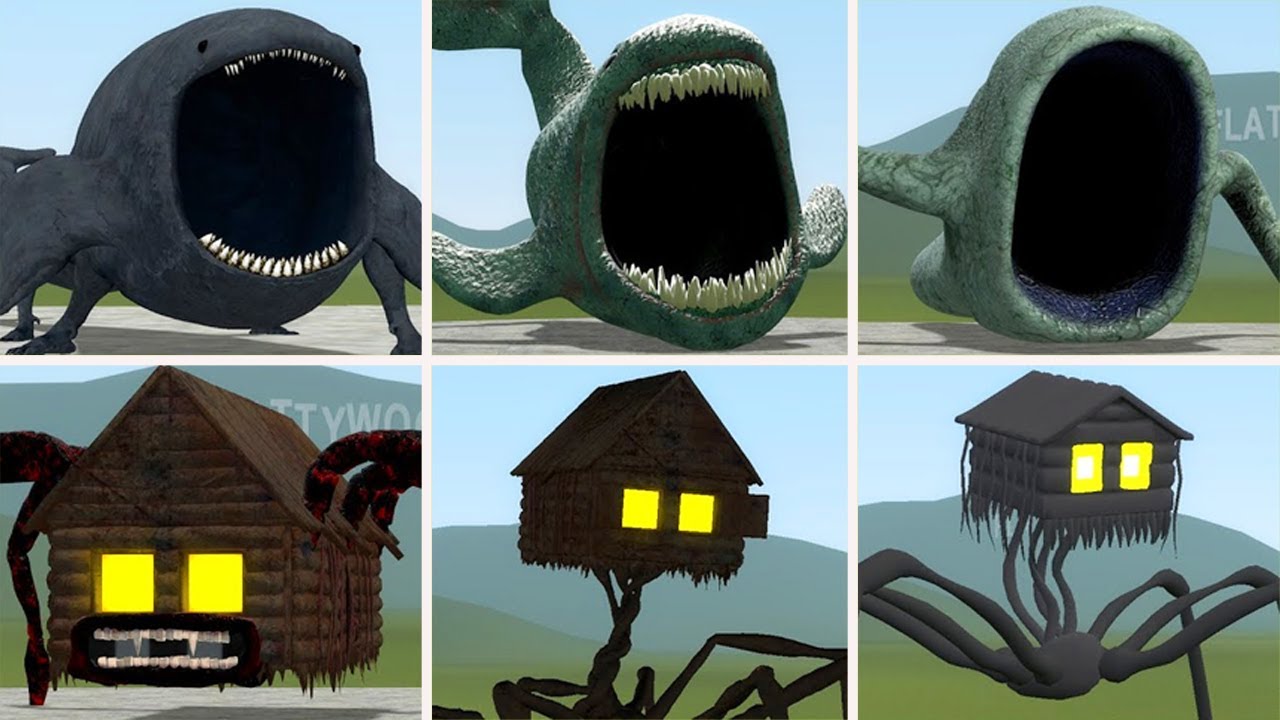 OLD AND NEW UPDATE: SEA EATER, TRAIN EATER, THE BLOOP VS ALL TREVOR HENDERSON BATTLE In GMOD...