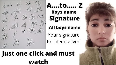A...to...Z spelling boys name signature#easy tips of your own name#name signature with arooj