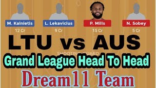 Ltu vs aus basketball dream11 team prediction grand league head to
