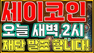 [세이코인] &quot;🔥 확실한 새벽 발표 내용!!&quot;🔥 확인하고 가세요!&quot;🔥